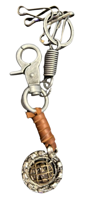 Key Chain from Alloy & PU Leather